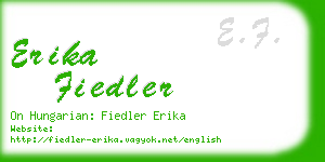 erika fiedler business card